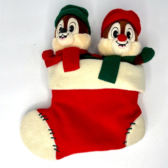 Disney Chip Dale Stocking Christmas Holiday Plush 2022 - Picture 1 of 11